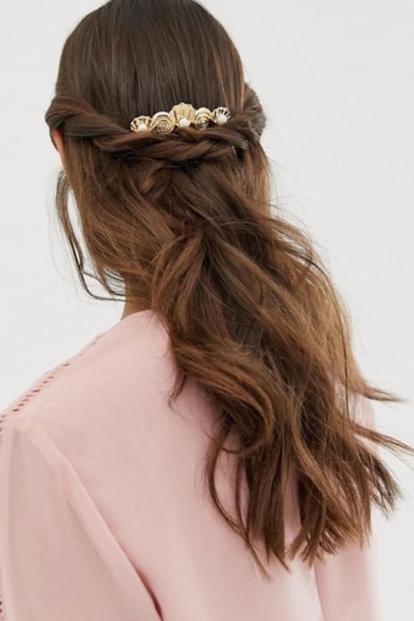 Tenue de mariage : Barrette dorée cheveux ASOS