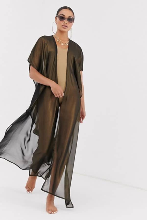 Kimono long khaki