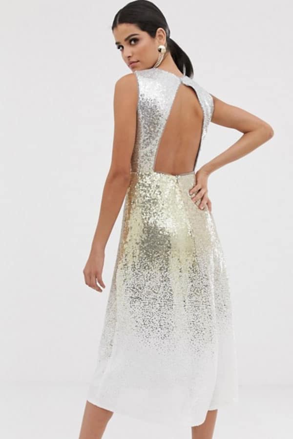 Tenue de mariage : Robe argentée ASOS