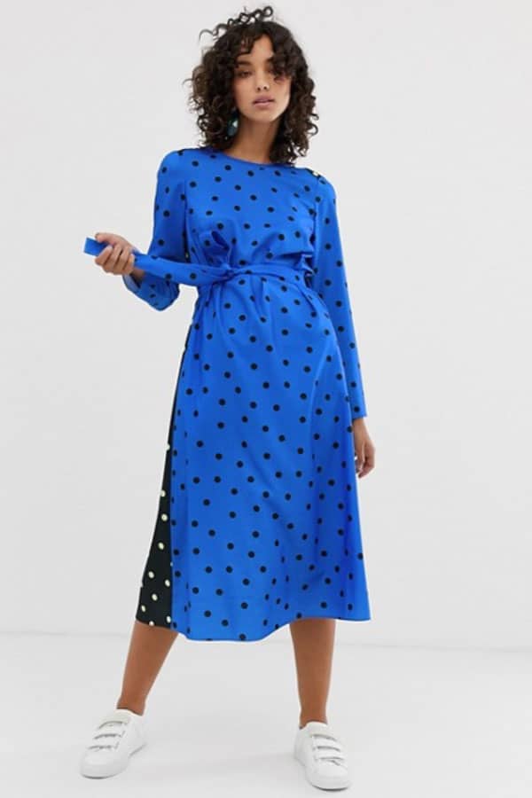 Tenue de mariage : Robe mi-longue à pois ASOS